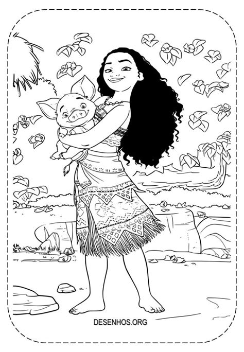 Desenhos Da Moana Para Colorir