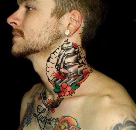 { 7 } flying bird. 175+ Inescapable Neck Tattoo Designs and Ideas