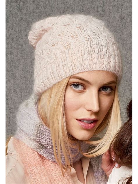 Lana Grossa Beanie Mit Ajourmuster Silkhair Paillettes Lace No 6 Modell 10 Filati