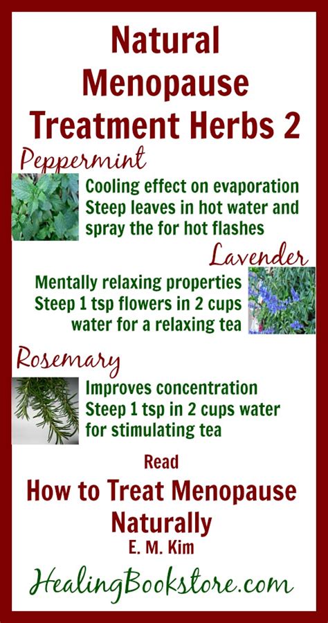 herbs for natural menopause treatment infographic healing bookstore