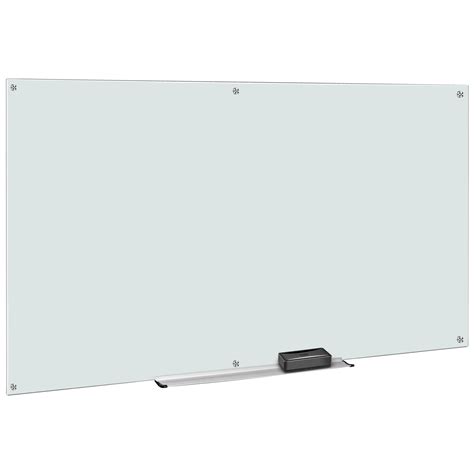 Amazon Basics Glass Board Non Magnetic Dry Erase White Board Frameless Infinity 8 X 4 Foot 8