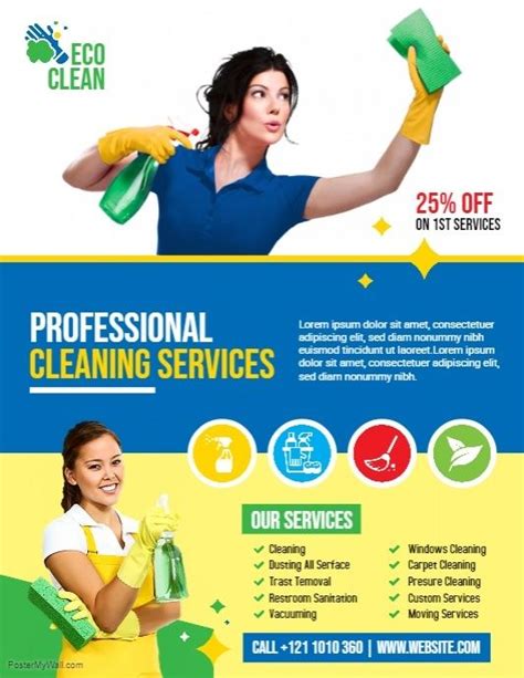 Cleaning Services Flyer Template Psd Artofit