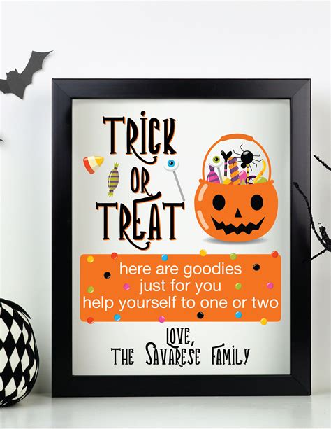 Halloween Trick Or Treat Sign Printable Printable Word Searches