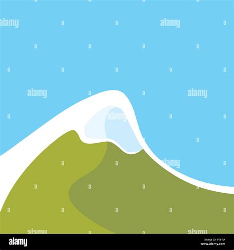Mountains With Snowy Peak Stock Vector Image And Art Alamy