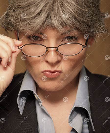School Teacher Removing Her Glasses Stock Image Image Of Gray Beauty 17567885