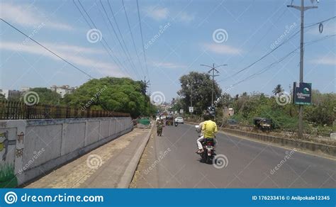 Highway Scenes With Overbridge In India Editorial Photo Image Of