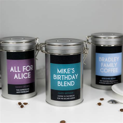 Personalised Coffee T In A Tin By Novello