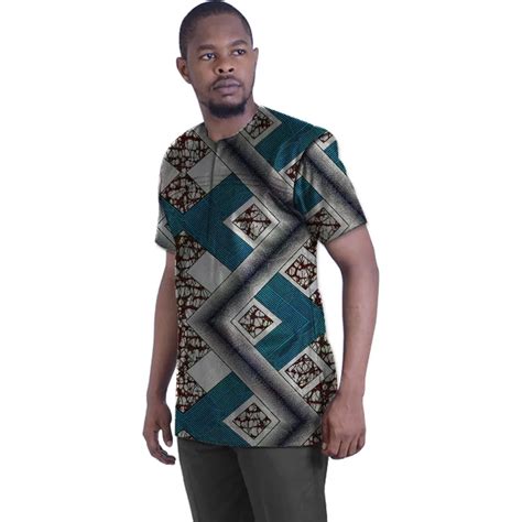 African Shirt Men Summer Tops Print Short Sleeve Male Shirt Ankara