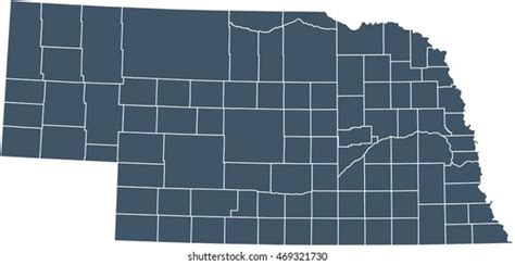 Map Nebraska Stock Vector Royalty Free 469321730 Shutterstock