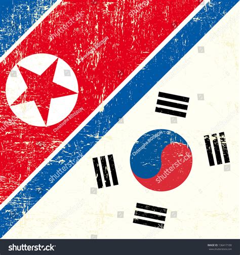 North Korean And South Korean Flag This Flag Represents The