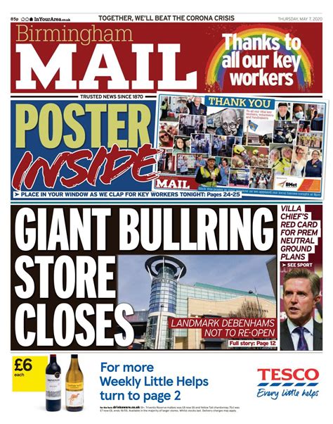 Birmingham Mail May 7 2020 Newspaper Get Your Digital Subscription
