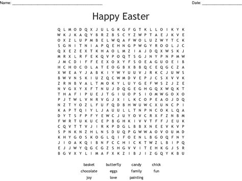 Hard Easter Word Search Printable Word Search Printable