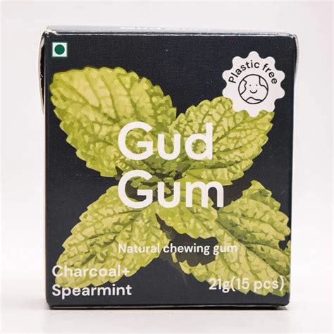 Charcoal Mint Flavour Chewing Gum Natural Plastic Free Fresh Aisle