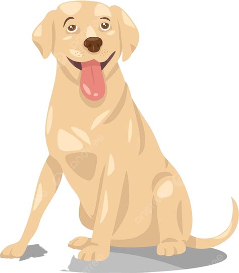 Labrador Retriever Dog Cartoon Tongue Canine Cute Vector Tongue