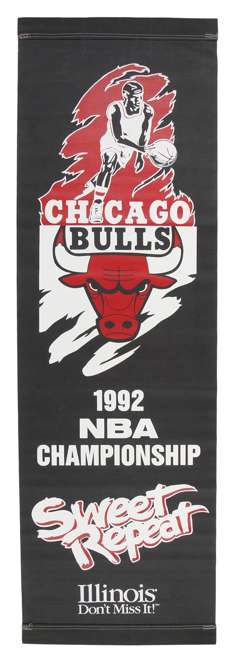 Lot Detail 1992 Chicago Bulls Championship Street Banner