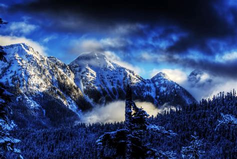Hd Winter Mountains Usa Snow Hdr Hd Desktop Wallpaper Download Free