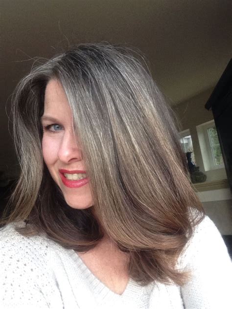 Why does my hair turn gray? Growing out gray hair. 14 months of growth. February 2015 ...