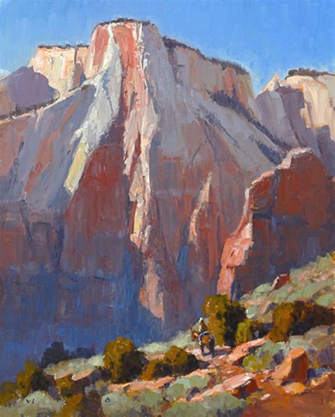 Zion Shadows By Jim Wodark Oil ~ 20 X 16 Landscape Art Painting