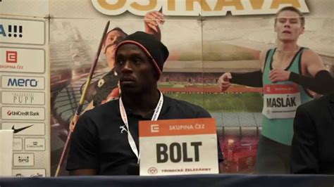 Usain Bolt Press Conference Before Ostrava Golden Spike 2015 Youtube