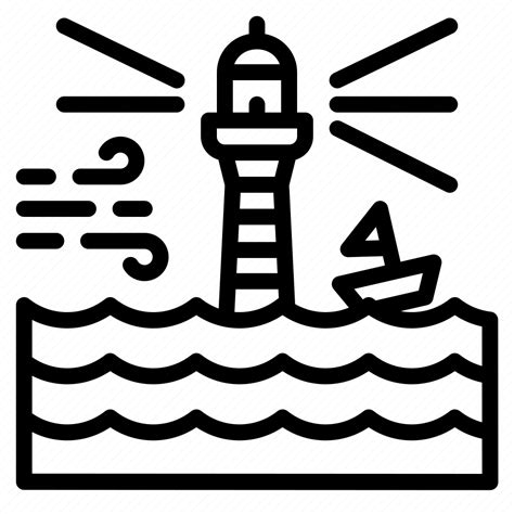 Flood Lighthouse Sea Storm Wave Icon Download On Iconfinder