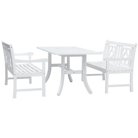 Vifah V1337set32 Bradley Collection 3 Pc Outdoor Patio Dining Set With