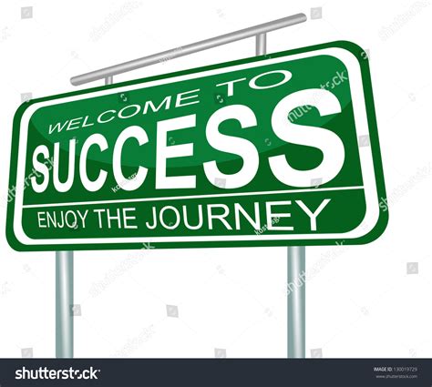 Welcome Success Enjoy Journey Sign Stock Illustration 130019729