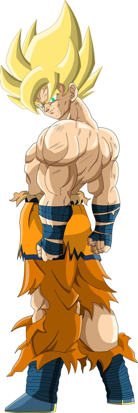 Gokolo super saiyan namek god transformation vs golden frieza full power. Super Saiyan Goku (Frieza Saga) MLL Redesign | Anime ...