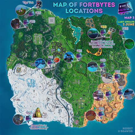 All Fortnite Fortbyte Locations 16 26 31 32 41 50