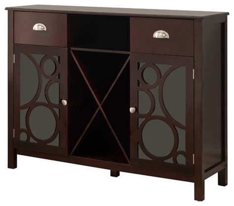 Melody Sideboard With Wine Rack Dark Cherry Contemporary Buffets And Sideboards By