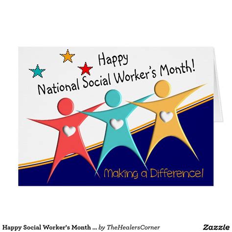 Happy Social Worker's Month Cards | Zazzle.com | Social worker appreciation, Social worker month ...