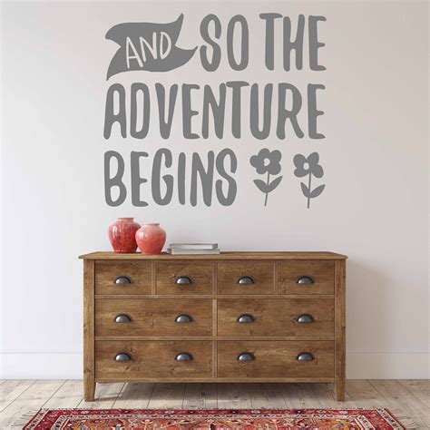 And So The Adventure Begins Wall Decal Vinyl Decal Wall Etsy