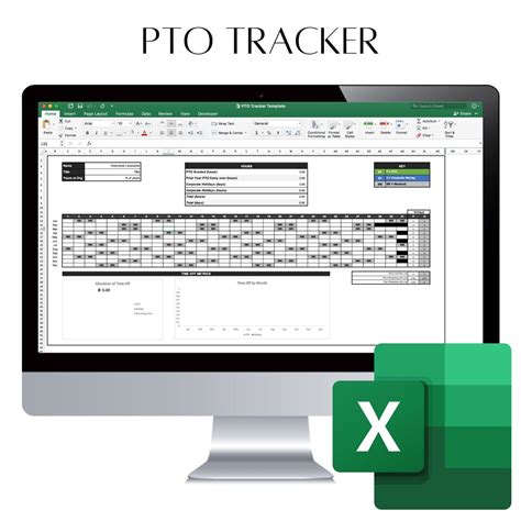 Digital Pto Tracker Excel Template Organization And Planning Work Life