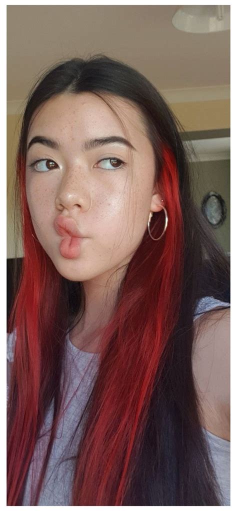 Hair Dyeing Inspo Half And Half Hair Color Underneath Red