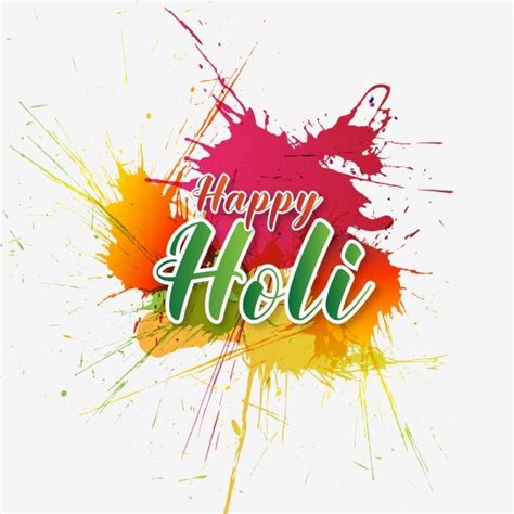 Splash Splatter Color Vector Hd Images Happy Holi Typography On