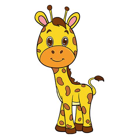 How To Draw A Cartoon Giraffe Easy Drawing Tutorial For Kids Atelier