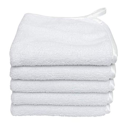 5 pack premium 12 in x 12 in microfiber facial towels ~ ultra soft best