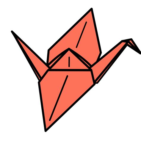 Origami Crane Vector Image Free Svg