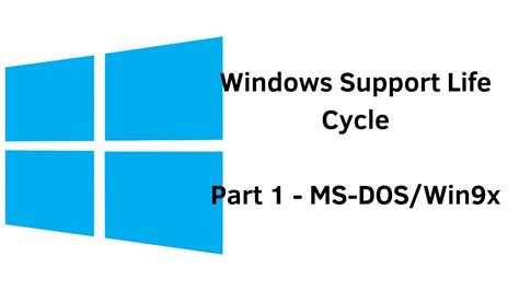 Windows Support Lifecycle Part 1 Ms Doswin9x Youtube
