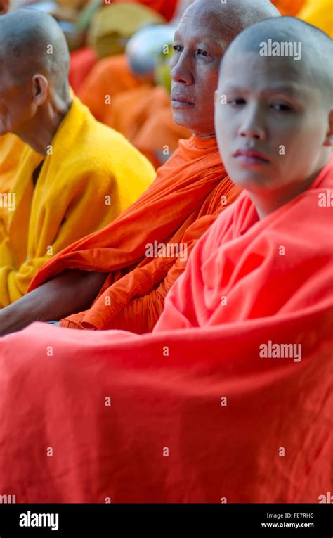 Chiang Mai Thailand December 26 2015 Buddhist Monks Attend A Special Alms Offering To