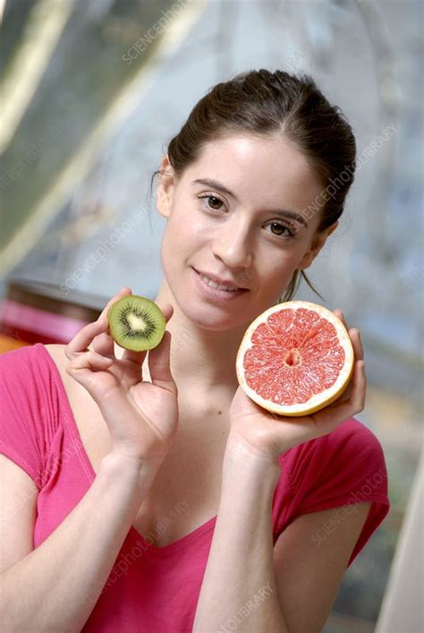 Woman Holding Fruit Stock Image C0044170 Science