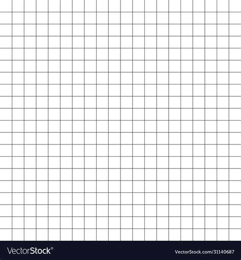 Graph Paper Black Grid White Background Royalty Free Vector