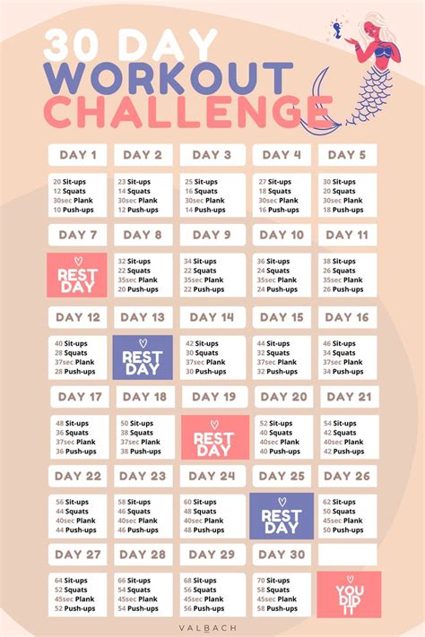30 Day Workout Challenge For Women At Home Beginner Workout At Home