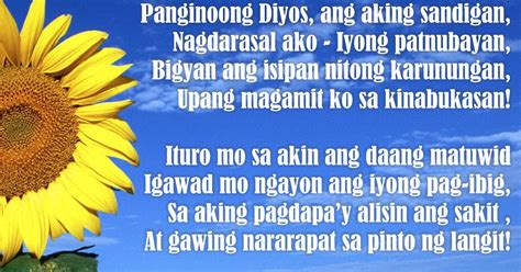 Tagalog Prayers And Christian Quotes Tagalog Prayers For Students