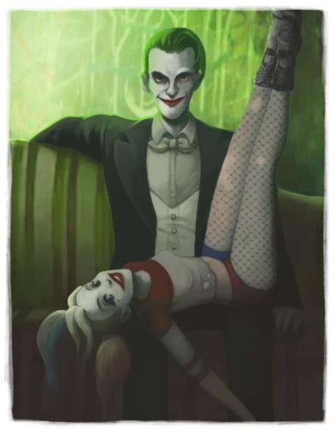 The Joker And Harley Quinn D C Comics Art Painting Print Etsy
