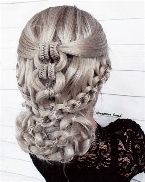 Another Day Another Braid On Instagram Chain Braid Updo Combined With
