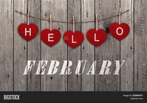 Hello February Written Image And Photo Free Trial Bigstock