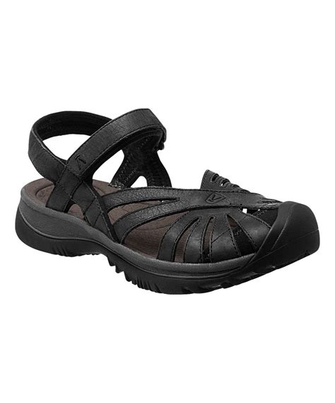 Black And Raven Rose Leather Sandal Women Leather