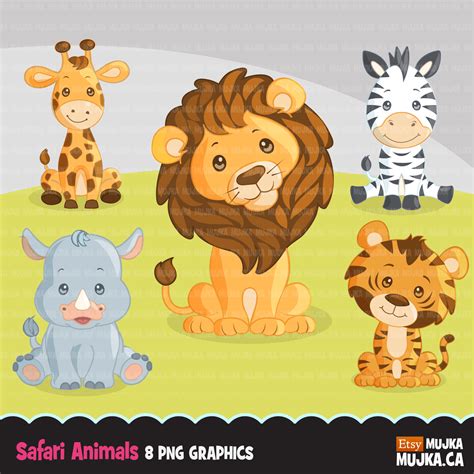 Safari Clipart Bundle Collection Of Safari Animals Safari Characters