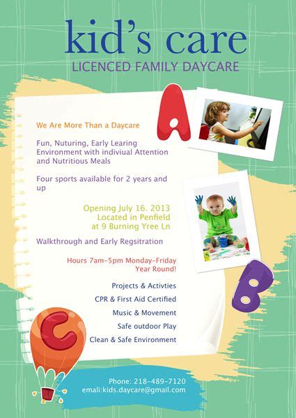 11 Daycare Flyers Ideas Daycare Starting A Daycare Home Day Care