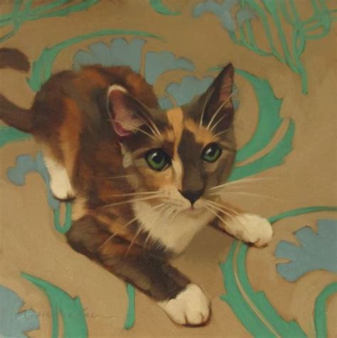 Harlequin Painting Of A Diluted Calico Cat Painting Art Cats
